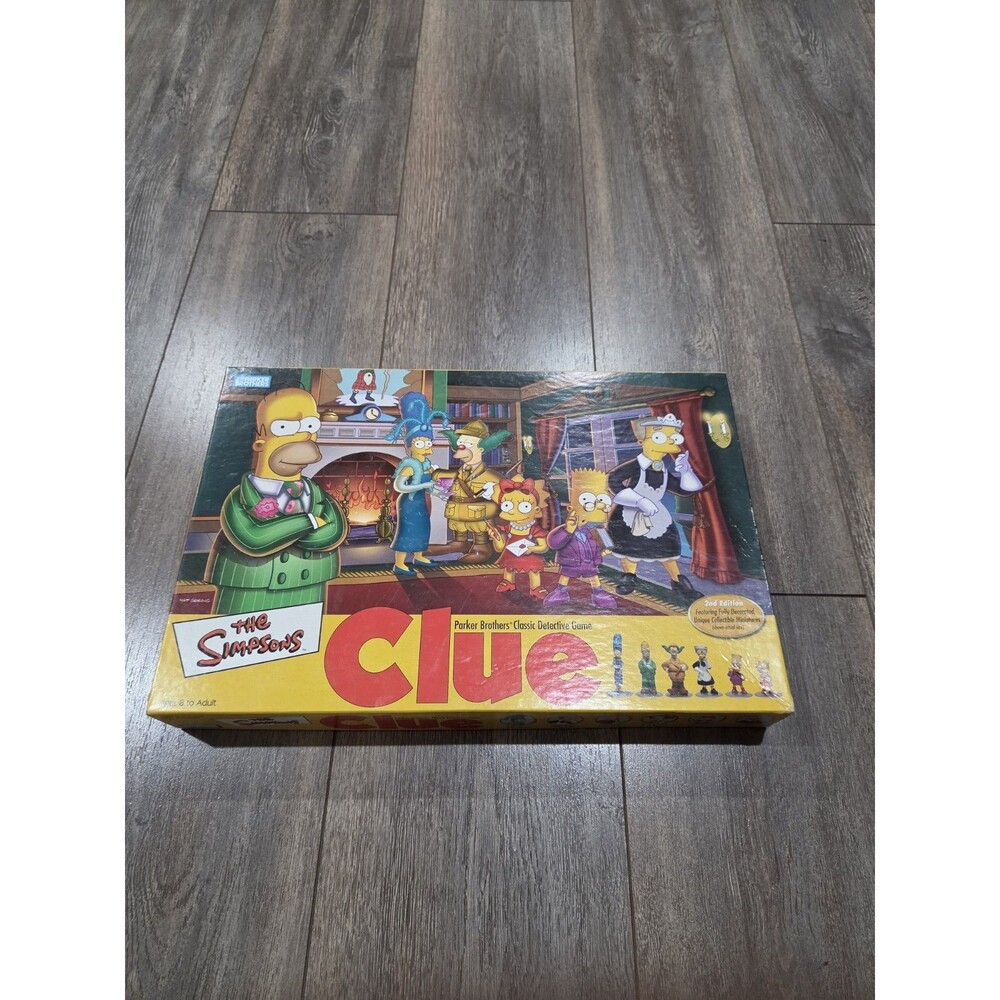 Vintage 2002 The Simpsons Clue 2nd Edition Board Game Parker Brothers Complete